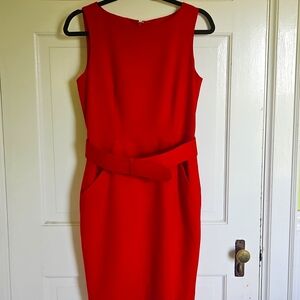 Elegant Red Calvin Klein Shift Dress
